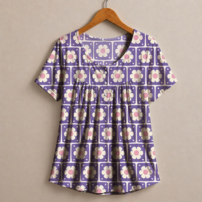 Flower Granny Squares Blouse