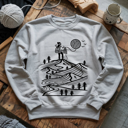 A Camper Knitting The Sun Sweatshirt