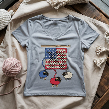 America Granny Flock Lady V-neck
