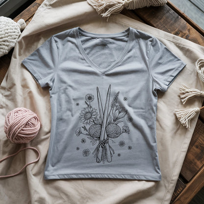 Bouquet of Stitches Lady V-neck