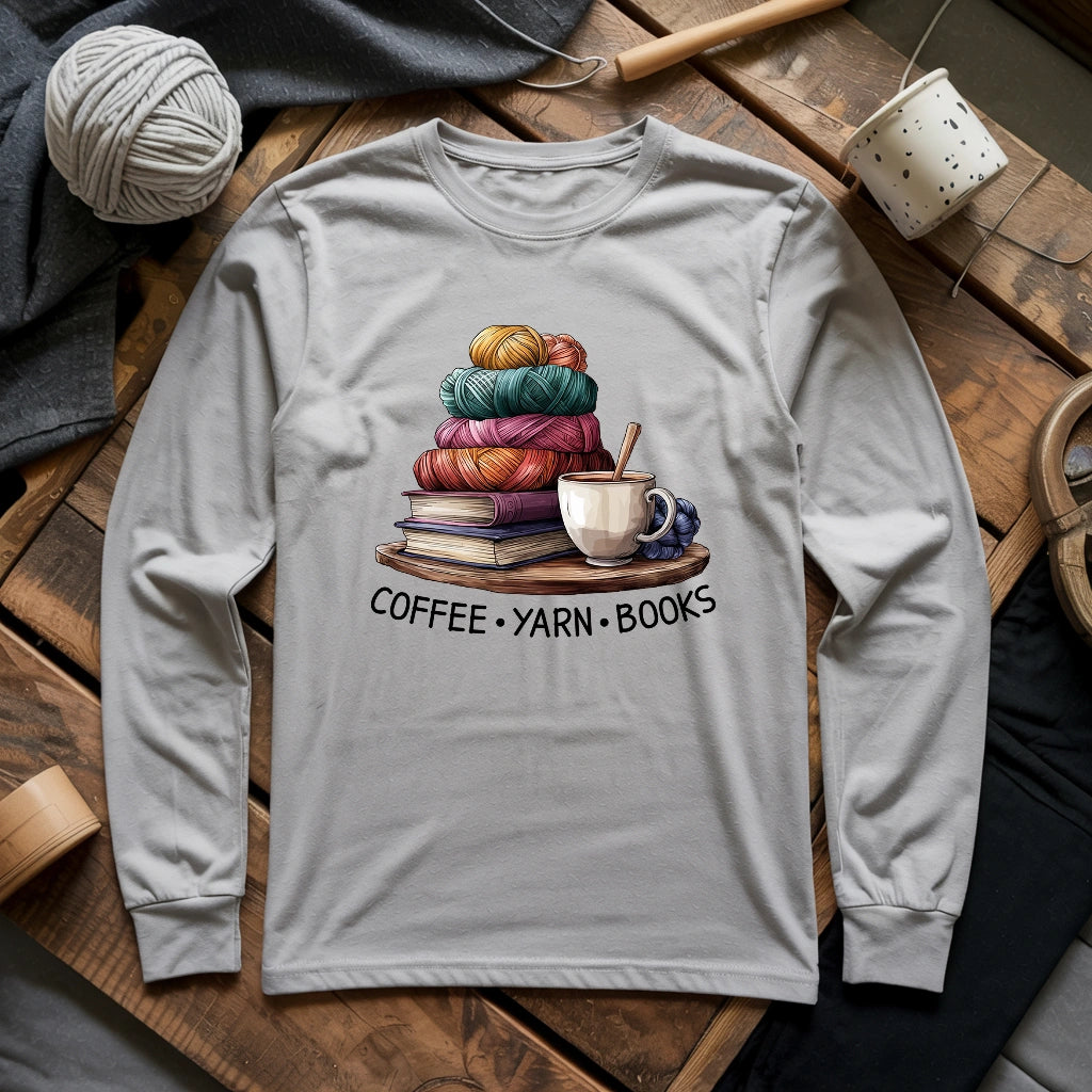 Coffee Yarn Books Long Sleeve T-shirt