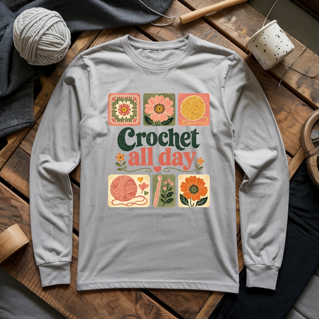 Crochet All Day Long Sleeve T-shirt