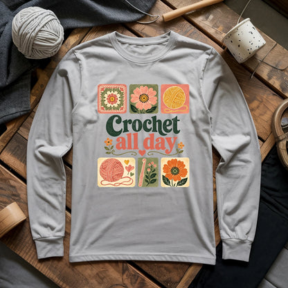 Crochet All Day Long Sleeve T-shirt