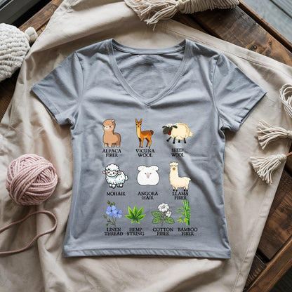 Flora Fauna Fiber Lady V-neck
