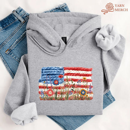 Flowers, Stripes & Skeins Hoodie