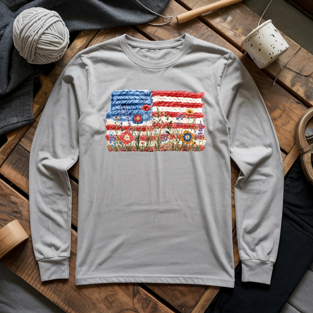 Flowers, Stripes & Skeins Long Sleeve T-shirt