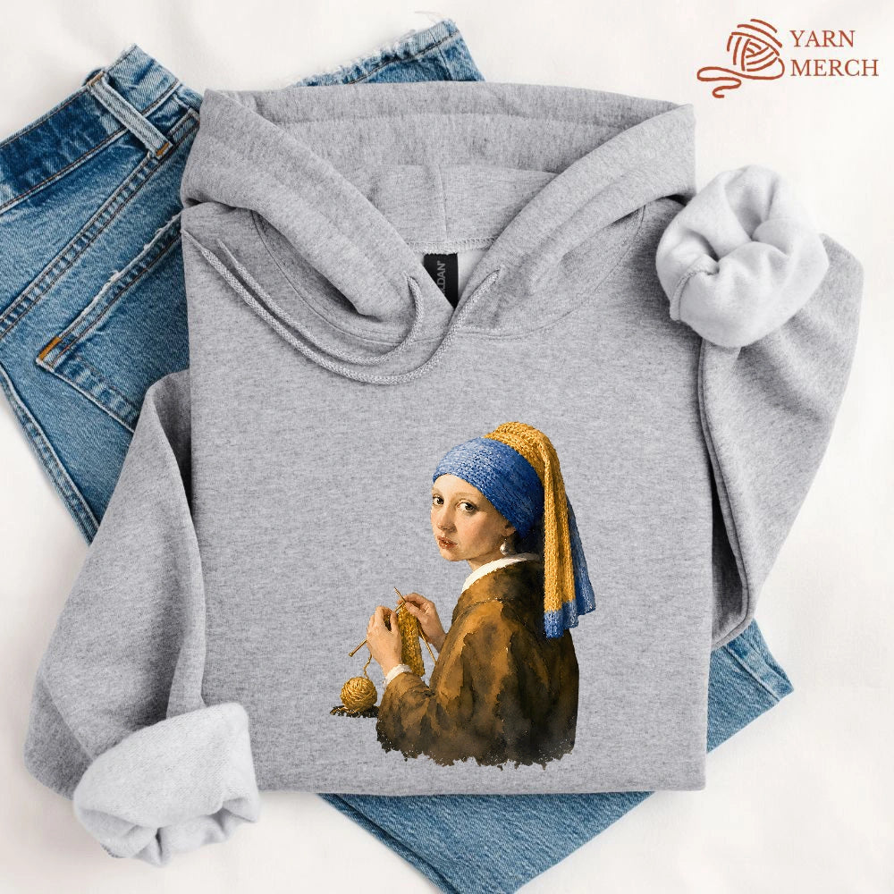 Girl Knitting Hoodie