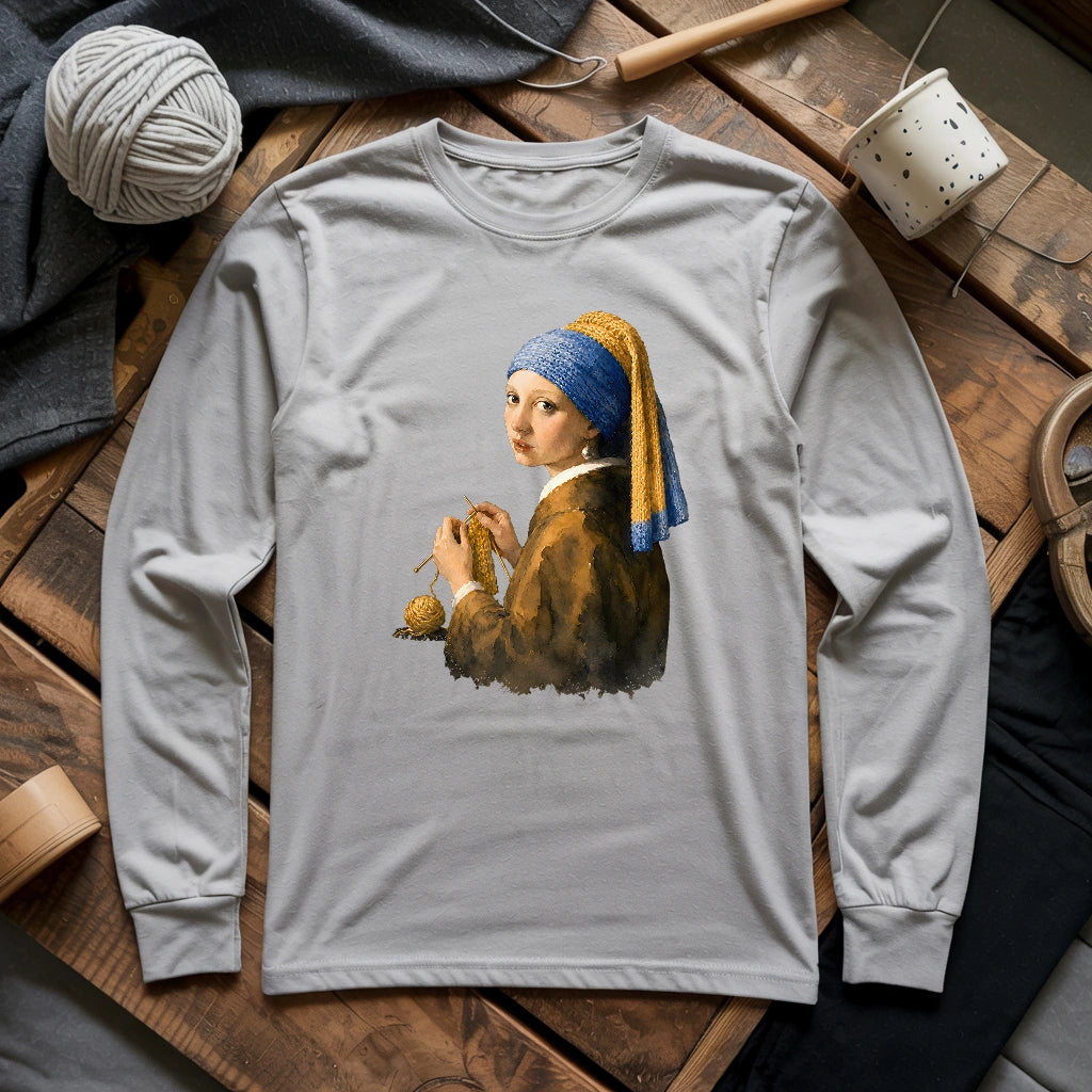 Girl Knitting Long Sleeve T-shirt