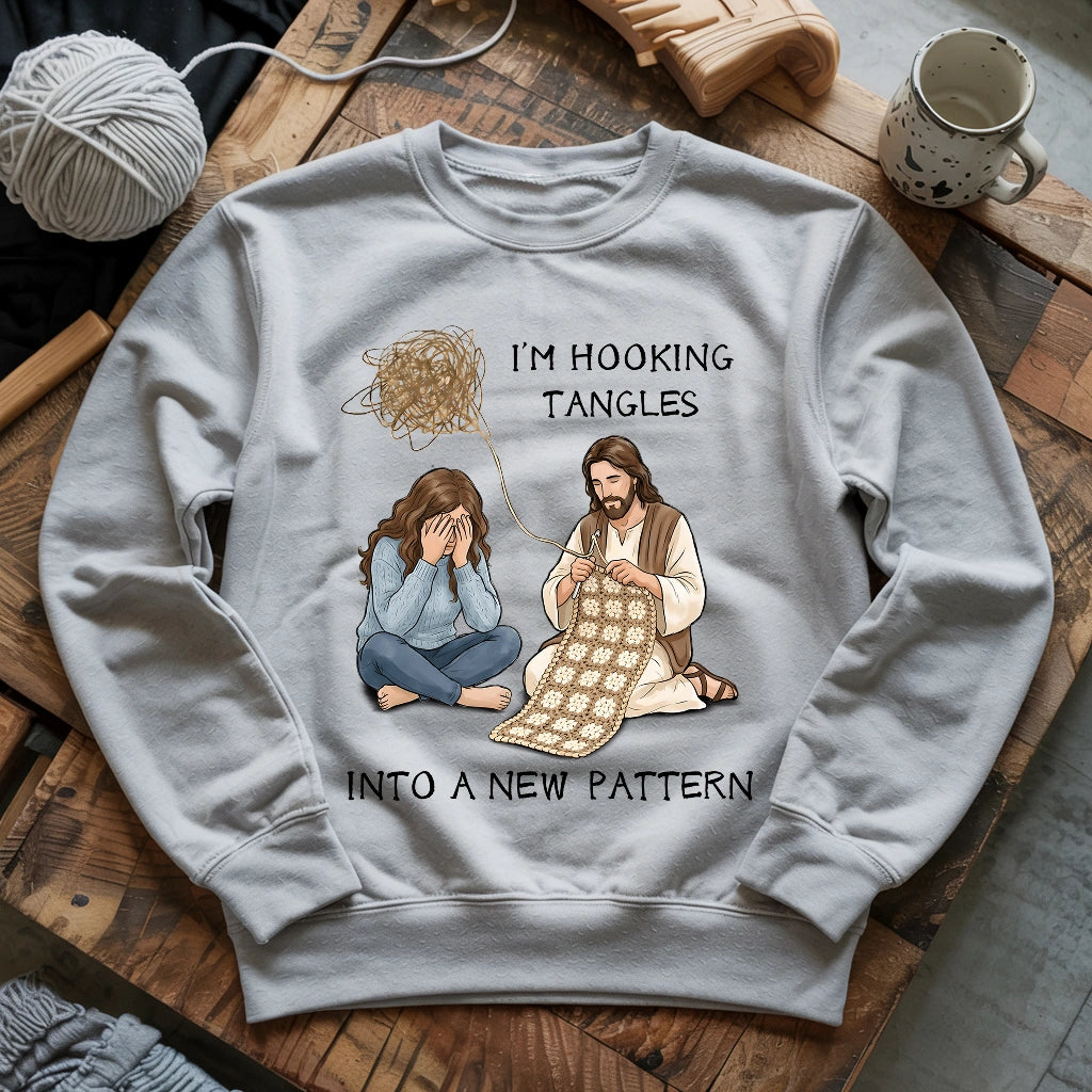 God Crocheting Tangles Sweatshirt