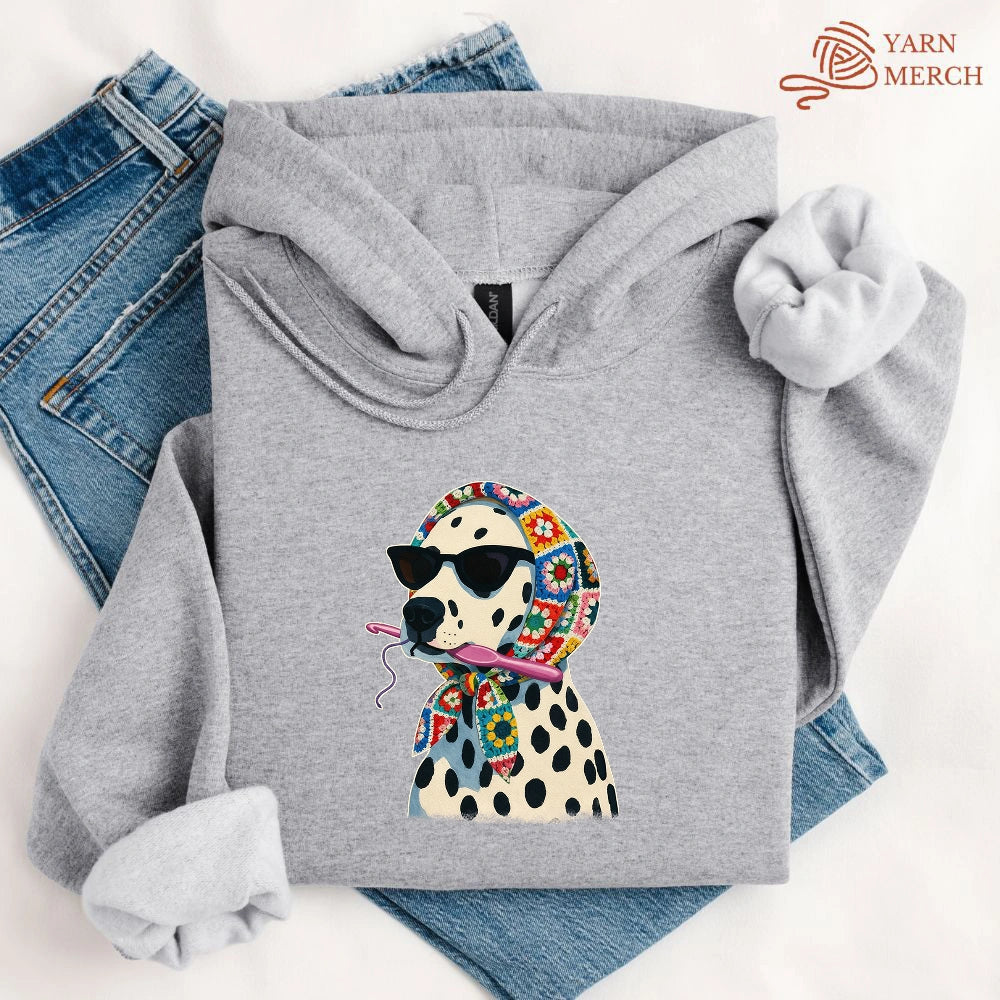 Granny Square Dalmatian Hoodie