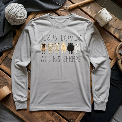 Jesus Loves All His Sheeps Long Sleeve T-shirt