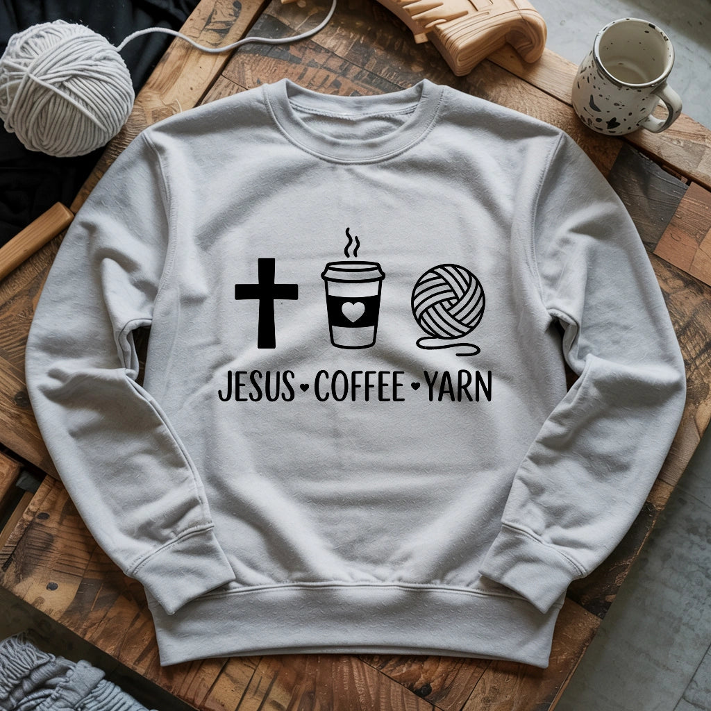 Jesus, Coffee and Yarn Sweatshirt