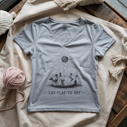 Lay Flat To Dry Sheep Lady V-neck