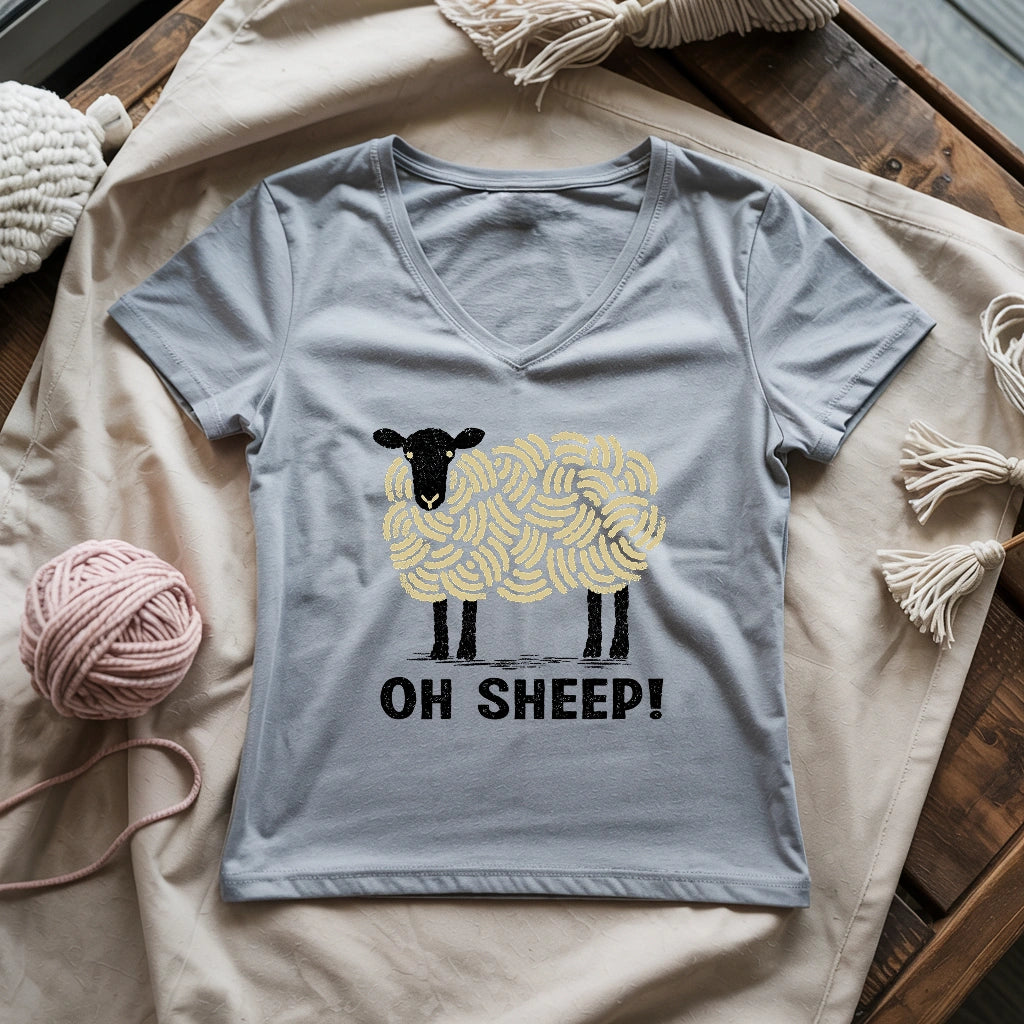 Oh Sheep Lady V-neck