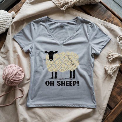 Oh Sheep Lady V-neck