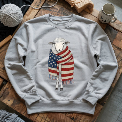 Patriotic Knitting Sheep Sweatshirt