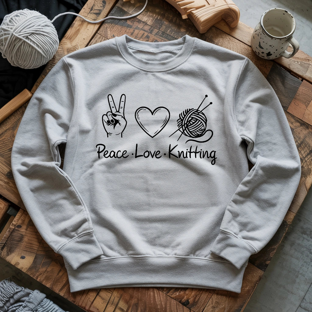 Peace Love Knitting Sweatshirt