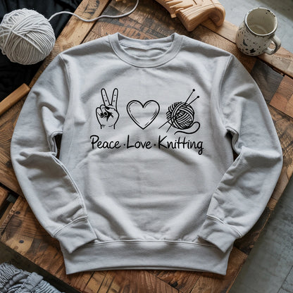 Peace Love Knitting Sweatshirt
