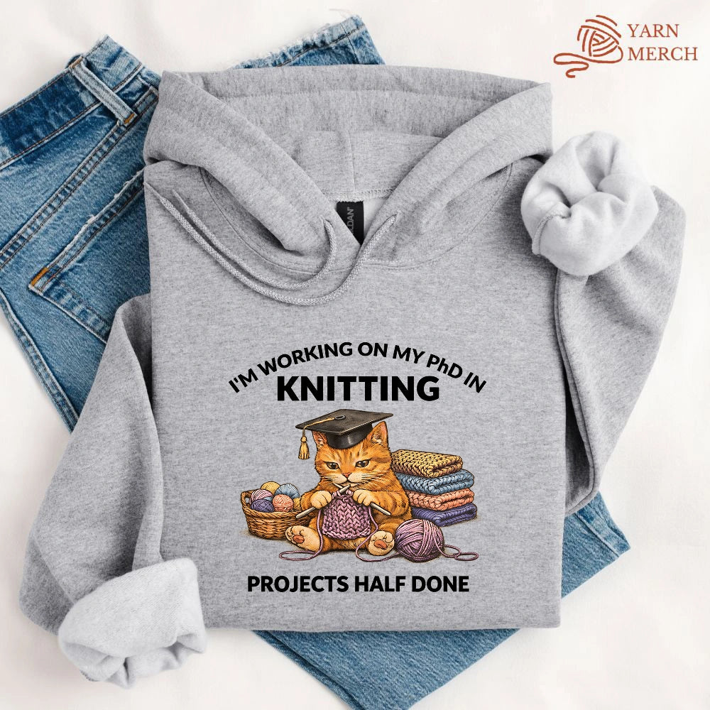 PhD In Knitting Hoodie