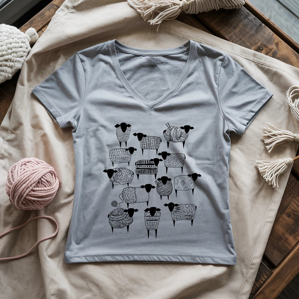 Sheeps Lady V-neck
