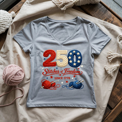 Stitches of Freedom Lady V-neck