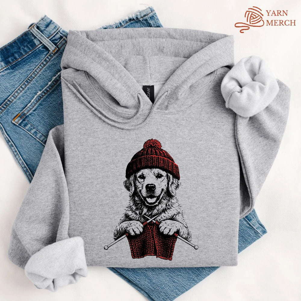 Vintage Golden Knitting Hoodie