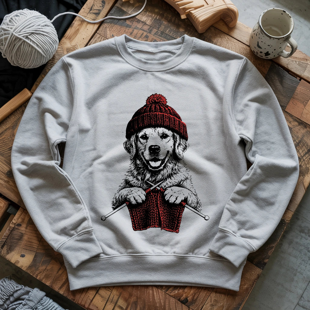 Vintage Golden Knitting Sweatshirt