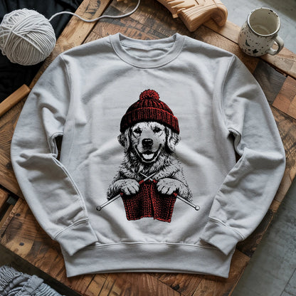 Vintage Golden Knitting Sweatshirt