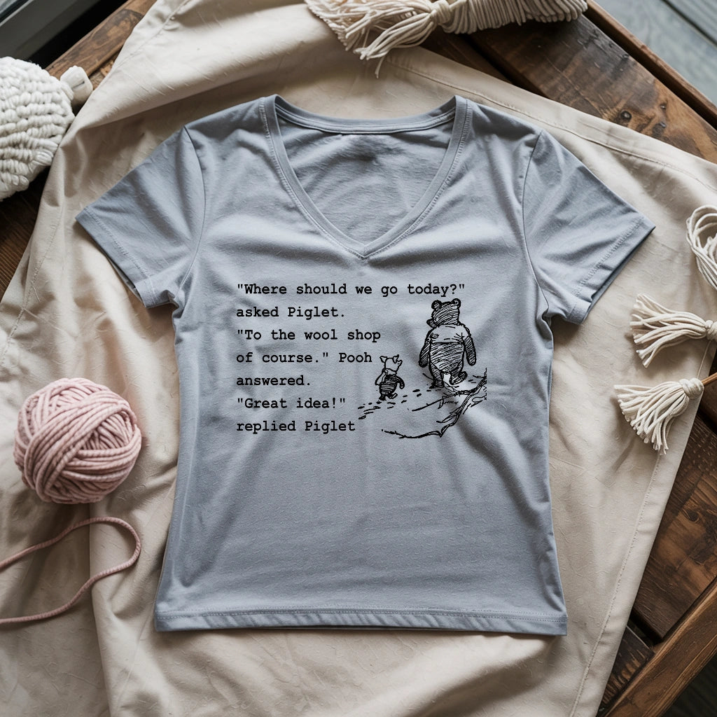 Wool Shop Lady V-neck