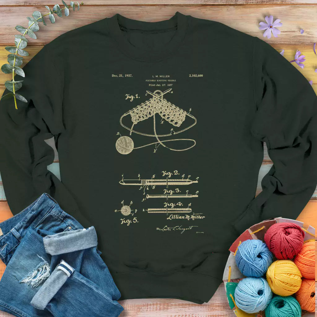 Vintage Knitting Pattern Sweatshirt