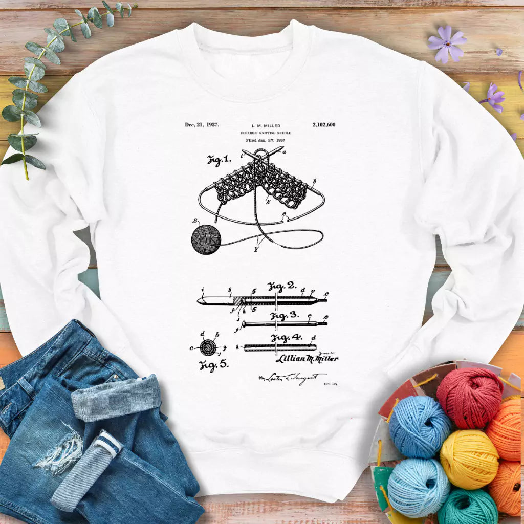 Vintage Knitting Pattern Sweatshirt