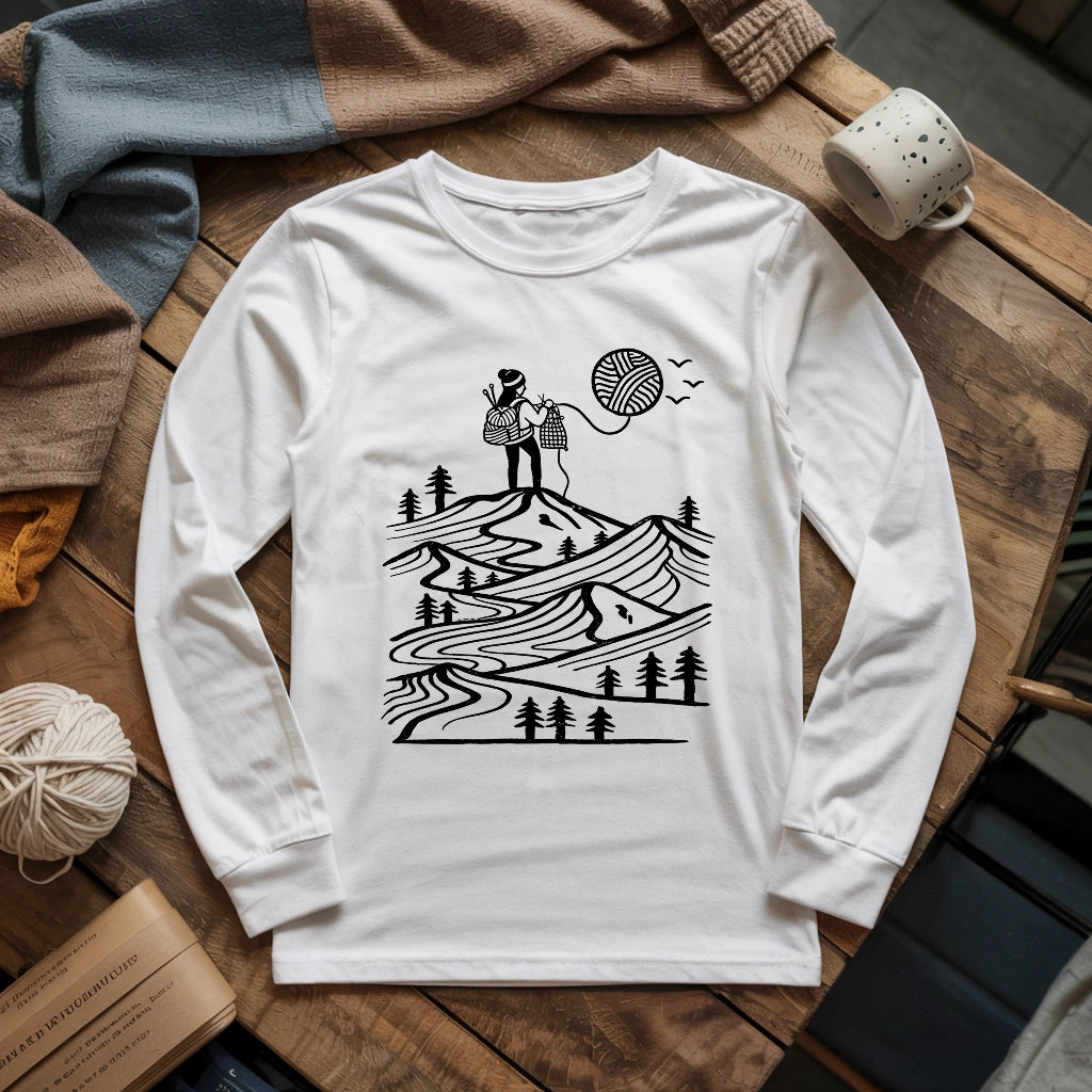 A Camper Knitting The Sun Long Sleeve T-shirt