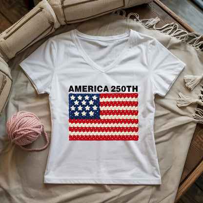 America 250th Lady V-neck