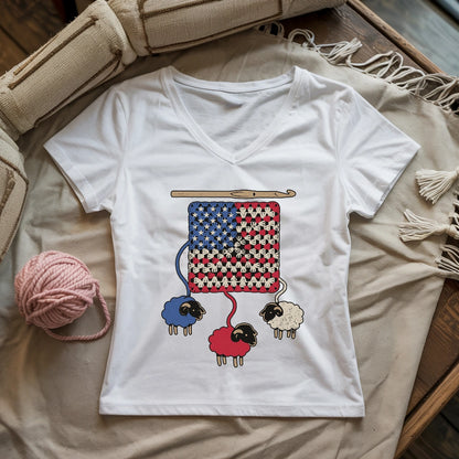 America Granny Flock Lady V-neck