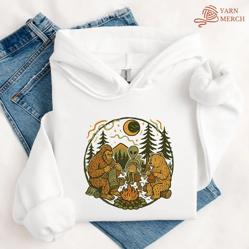 Campfire Knitting Friends Hoodie