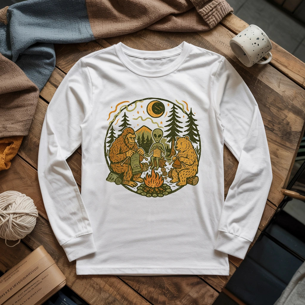 Campfire Knitting Friends Long Sleeve T-shirt