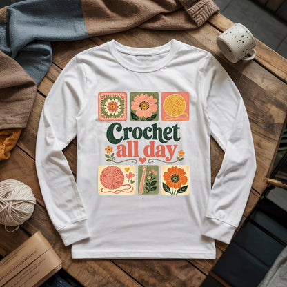 Crochet All Day Long Sleeve T-shirt