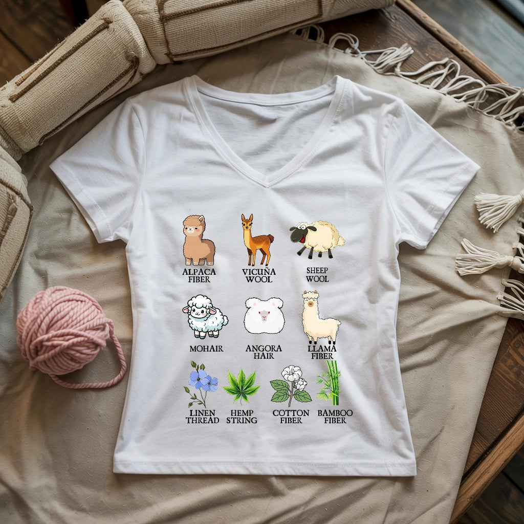 Flora Fauna Fiber Lady V-neck