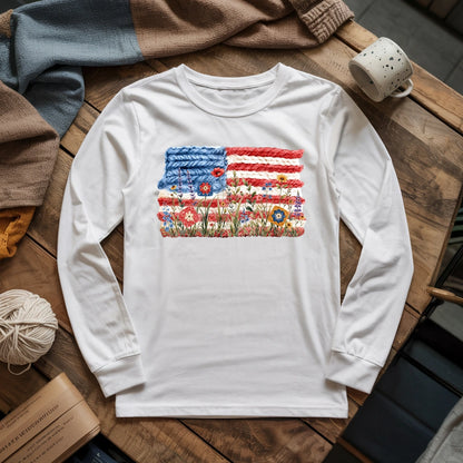 Flowers, Stripes & Skeins Long Sleeve T-shirt