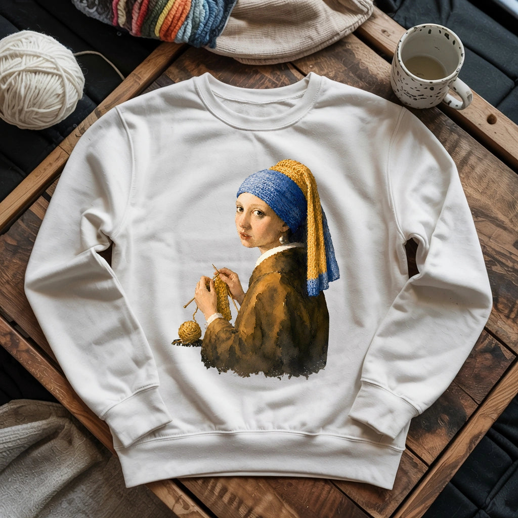 Girl Knitting Sweatshirt