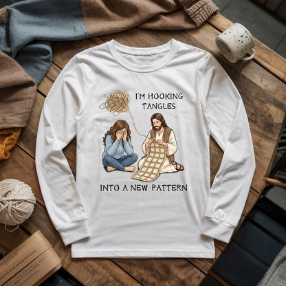 God Crocheting Tangles Long Sleeve T-shirt