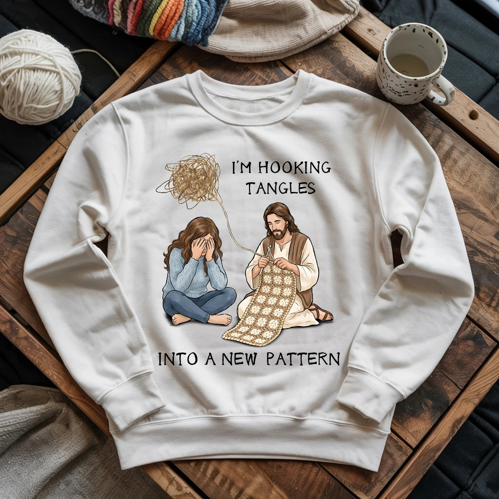 God Crocheting Tangles Sweatshirt