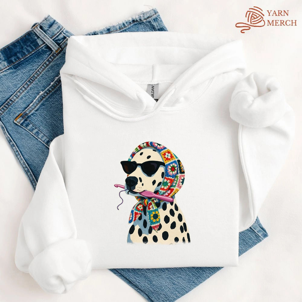 Granny Square Dalmatian Hoodie