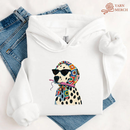 Granny Square Dalmatian Hoodie