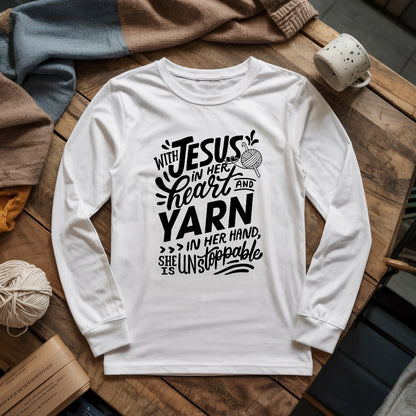 Jesus And Yarn Long Sleeve T-shirt