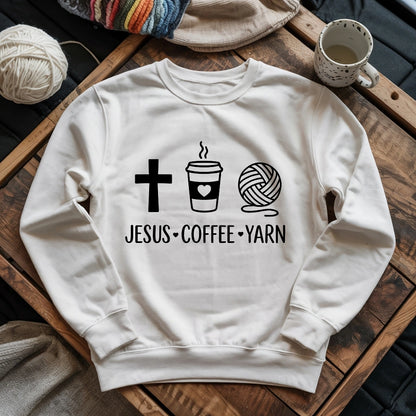 Jesus, Coffee and Yarn Sweatshirt
