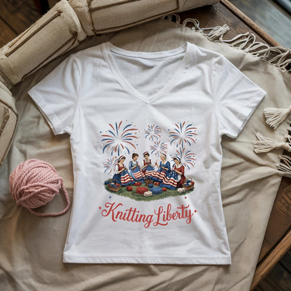 Knitting Liberty Lady V-neck