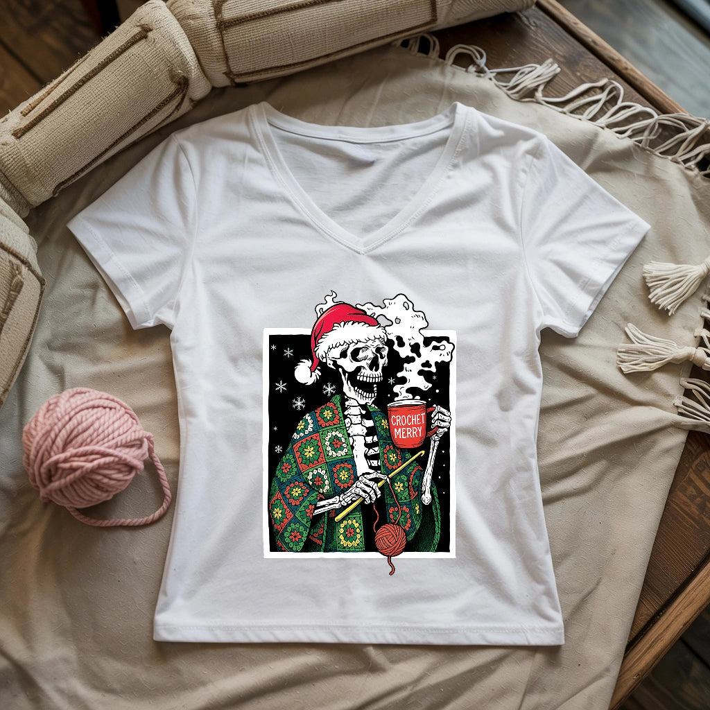 Merry Crochet Lady V-neck