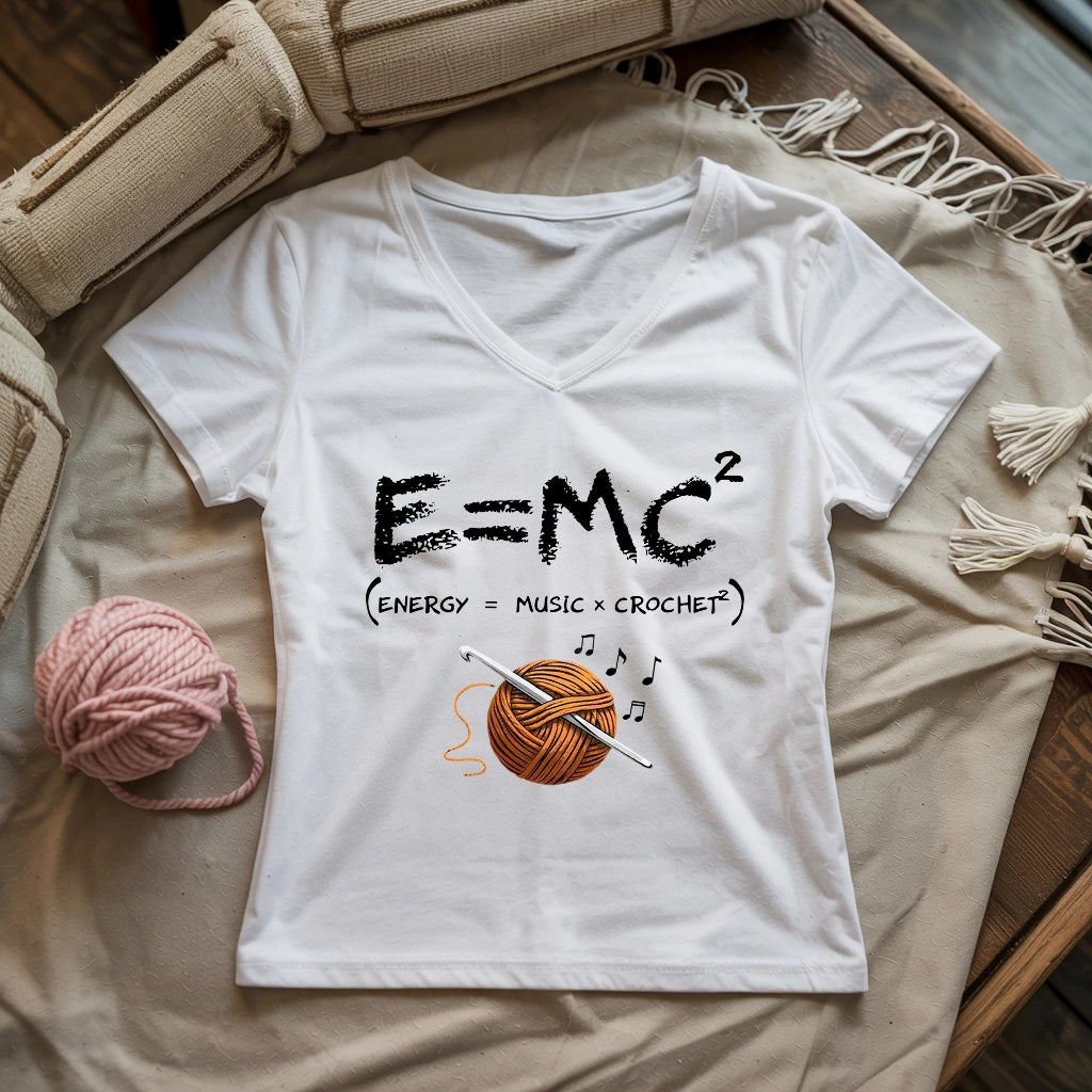 Music x Crochet Lady V-neck