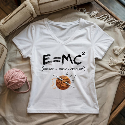 Music x Crochet Lady V-neck